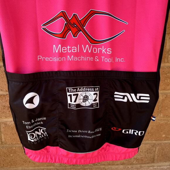 Pactimo Racing Cycling Jersey Zip Front Short Sleeve Tucson Arizona Pink Mens L - Picture 6 of 11